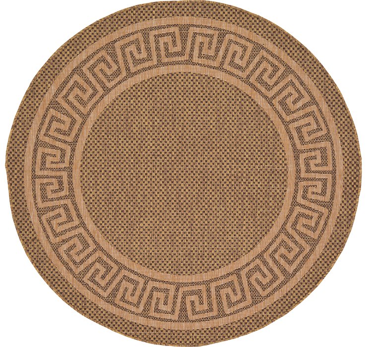 6' x 6' Outdoor Border Round Rug