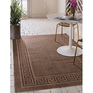 Unique Loom 3' 3 x 5' Outdoor Border Rug