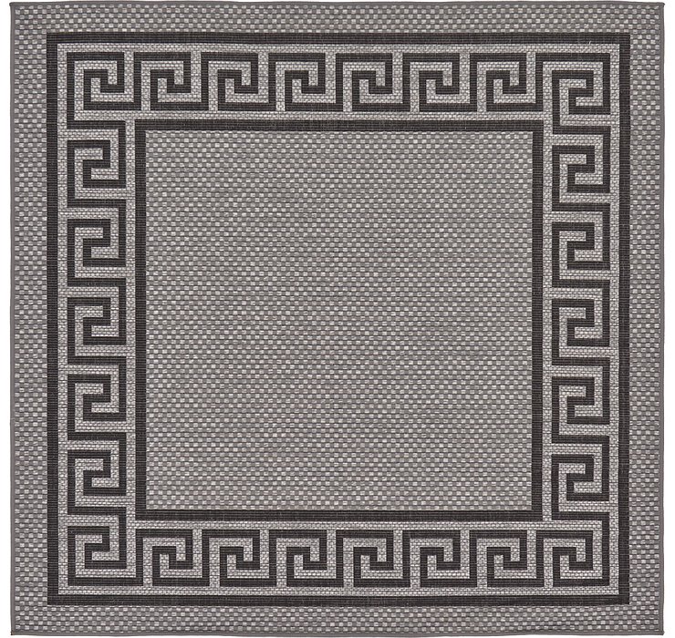 6' x 6' Outdoor Border Square Rug