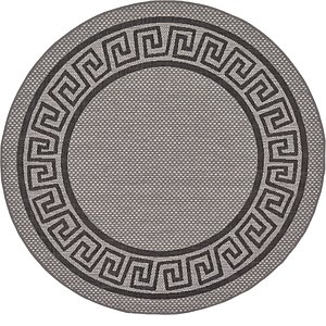 Unique Loom 6' x 6' Outdoor Border Round Rug