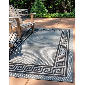 Unique Loom 3' 3 x 5' Outdoor Border Rug