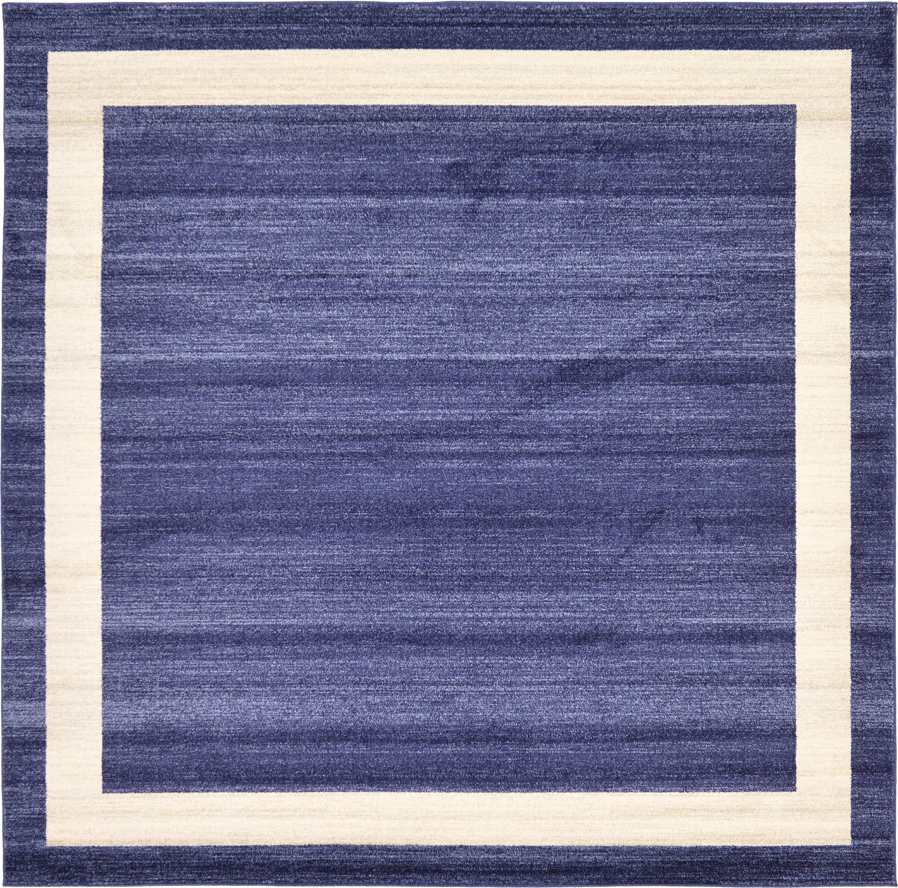 Navy Blue 8' x 8' Loft Square Rug eSaleRugs