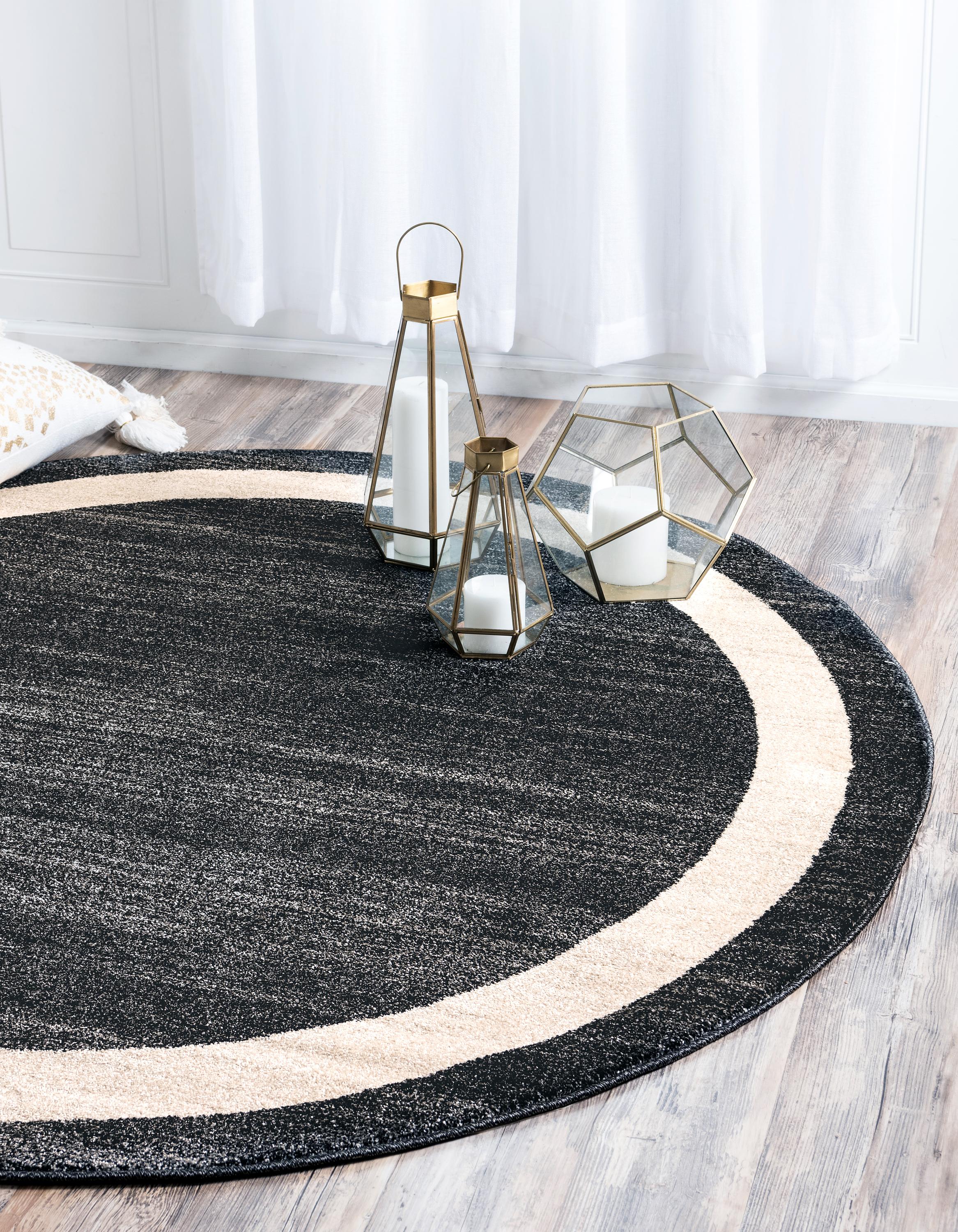 Black 6 X Loft Round Rug Area Rugs Handknotted Com Main 6 X Loft Round Rug Photo