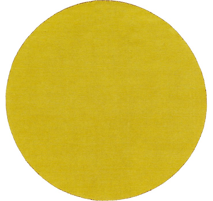 6' 7 x 6' 7 Solid Gabbeh Round Rug
