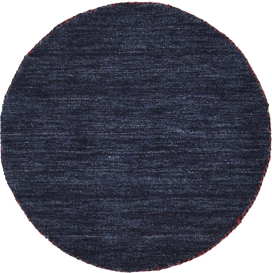 Navy Blue 70cm x 70cm Solid Gabbeh Round Rug Area Rugs AU Rugs