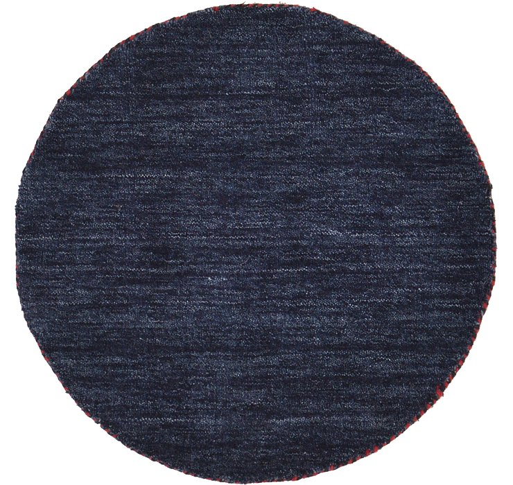 2' 4 x 2' 4 Solid Gabbeh Round Rug