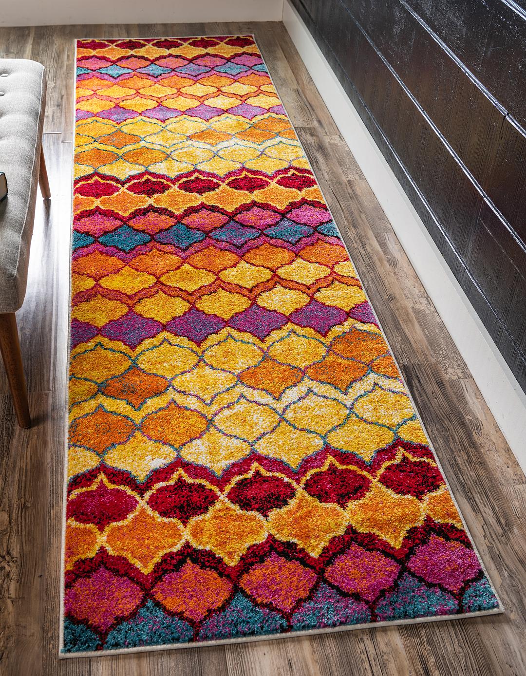 Multi 2' 7 x 10' Florence Runner Rug Area Rugs iRugs UK