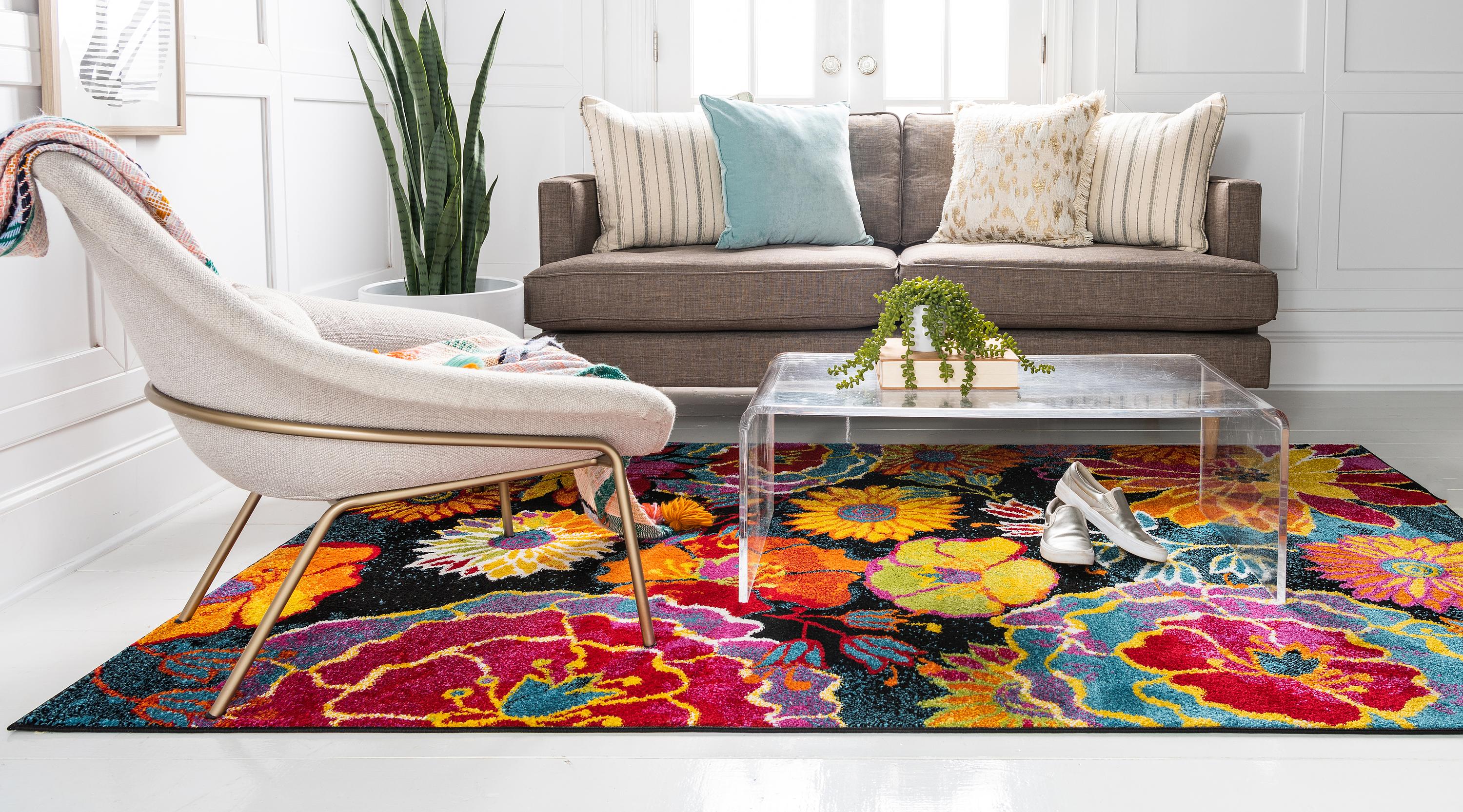 Black 5' x 8' Florence Rug eSaleRugs