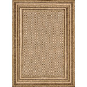 Unique Loom 8' x 11' 4 Outdoor Border Rug