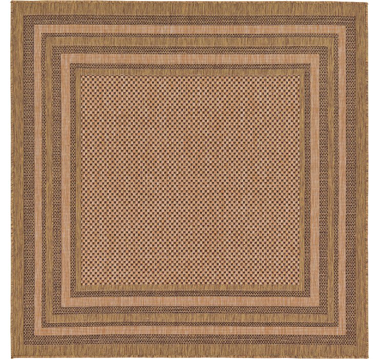 6' x 6' Outdoor Border Square Rug