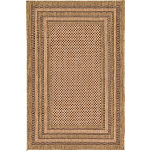 Unique Loom 3' 3 x 5' Outdoor Border Rug