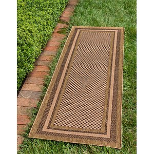 Unique Loom 2' 2 x 6' Outdoor Border Runner Rug