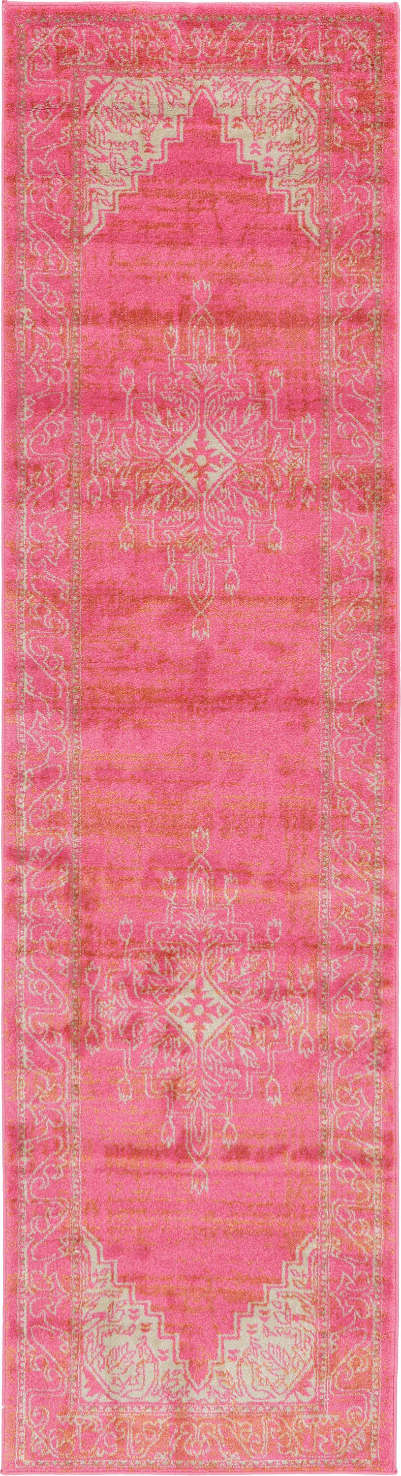 Pink 2' 7 x 10' Aria Runner Rug Area Rugs eSaleRugs
