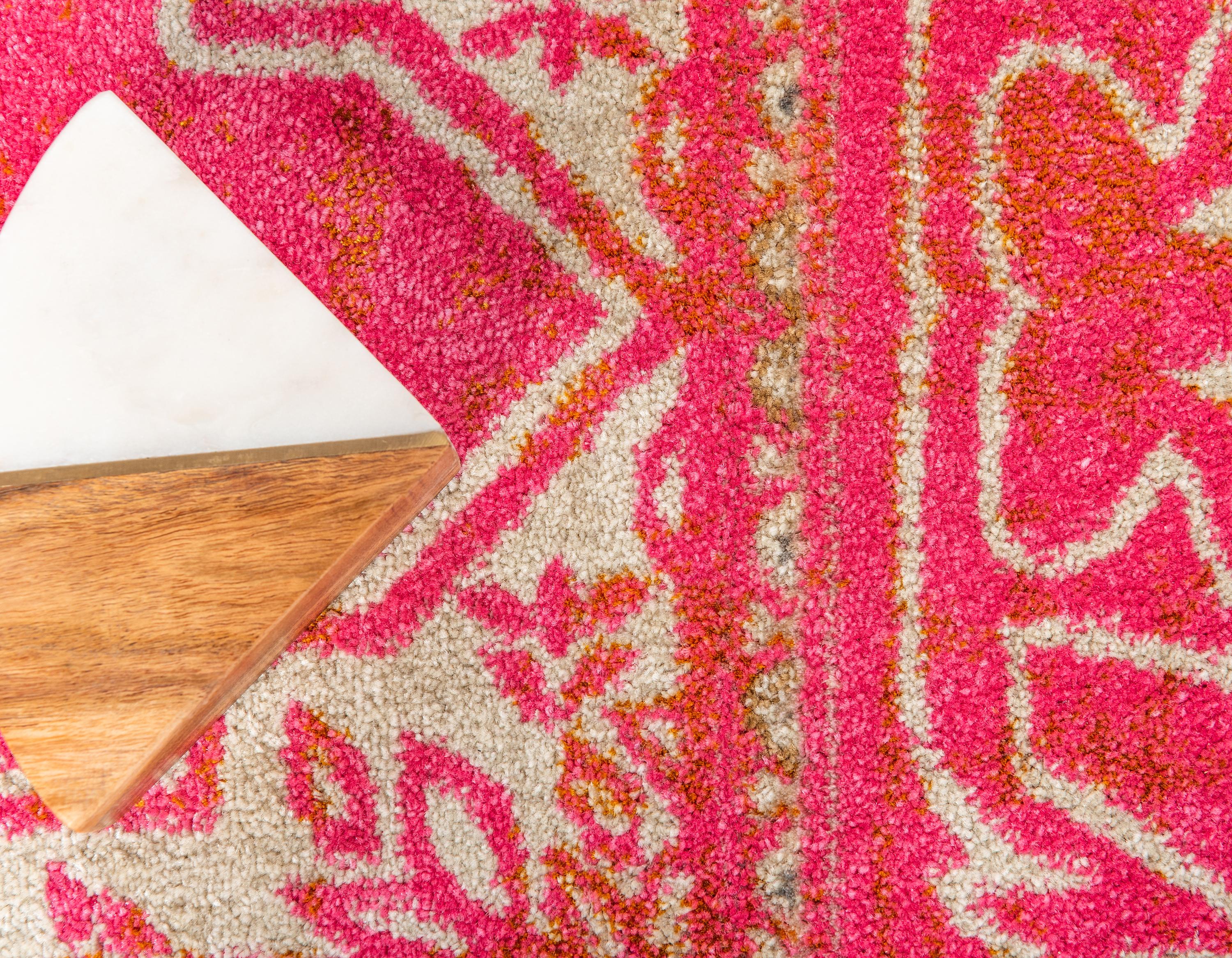 Pink 2' 7 x 10' Aria Runner Rug Area Rugs eSaleRugs