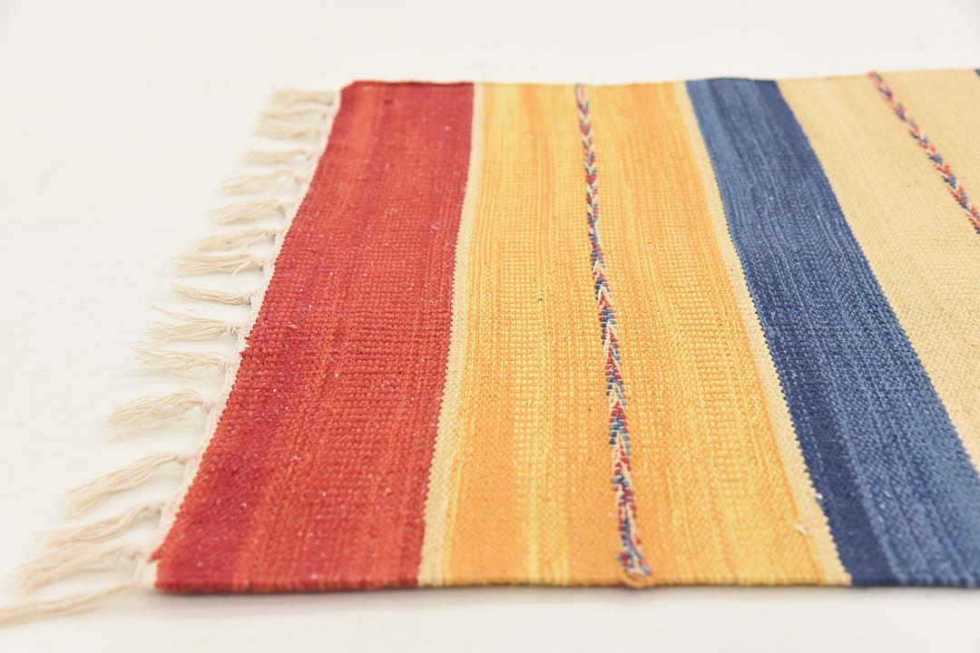 Cream 2' x 6' 7 Kilim Dhurrie Runner Rug Rugs.ca