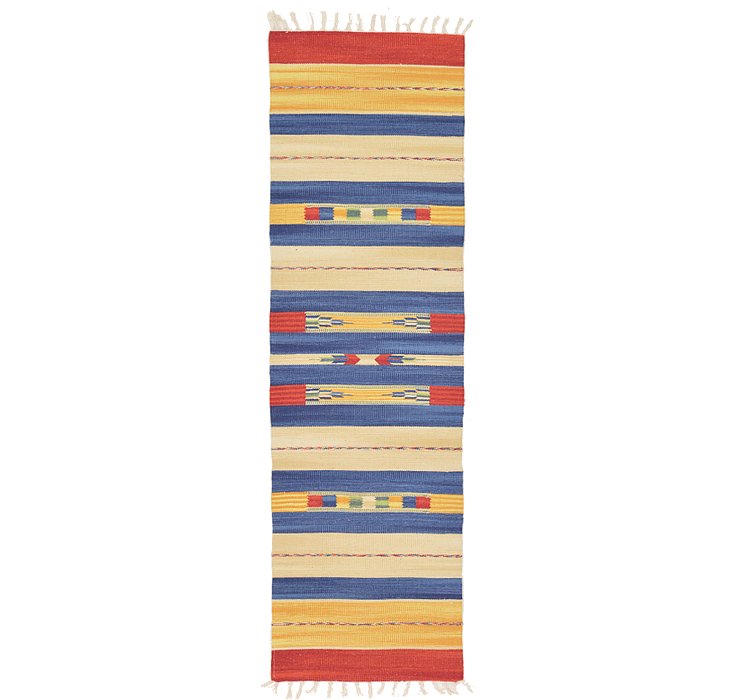 2' x 6' 7 Kilim Dhurrie Runner Rug