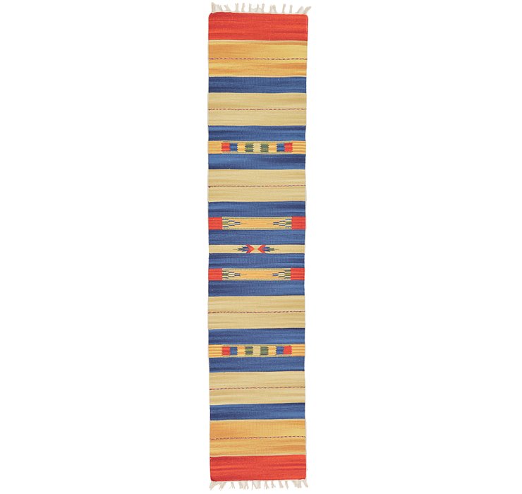 2' x 9' 2 Kilim Dhurrie Runner Rug