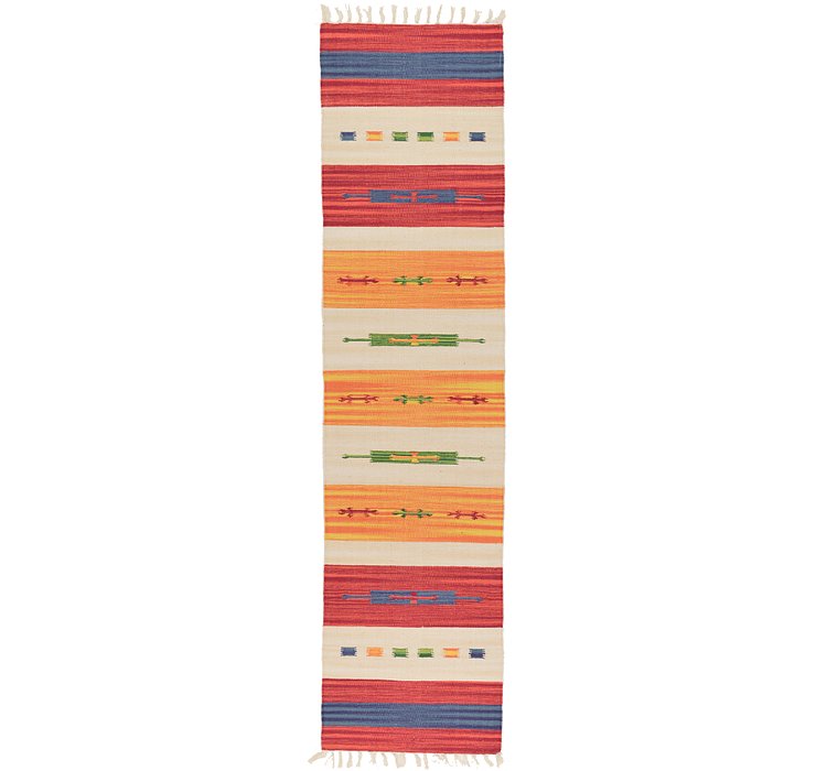 2' x 7' 10 Kilim Dhurrie Runner Rug