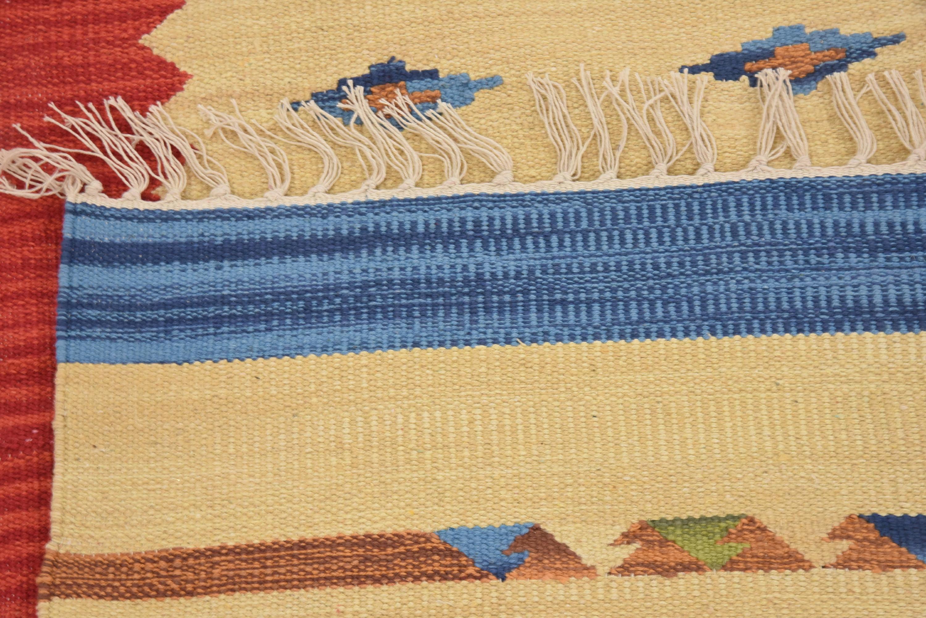 Rust Red 2' x 6' 7 Kilim Dhurrie Runner Rug Rugs.ca