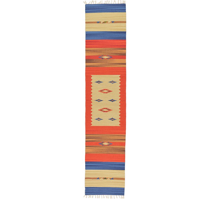 2' x 9' 2 Kilim Dhurrie Runner Rug