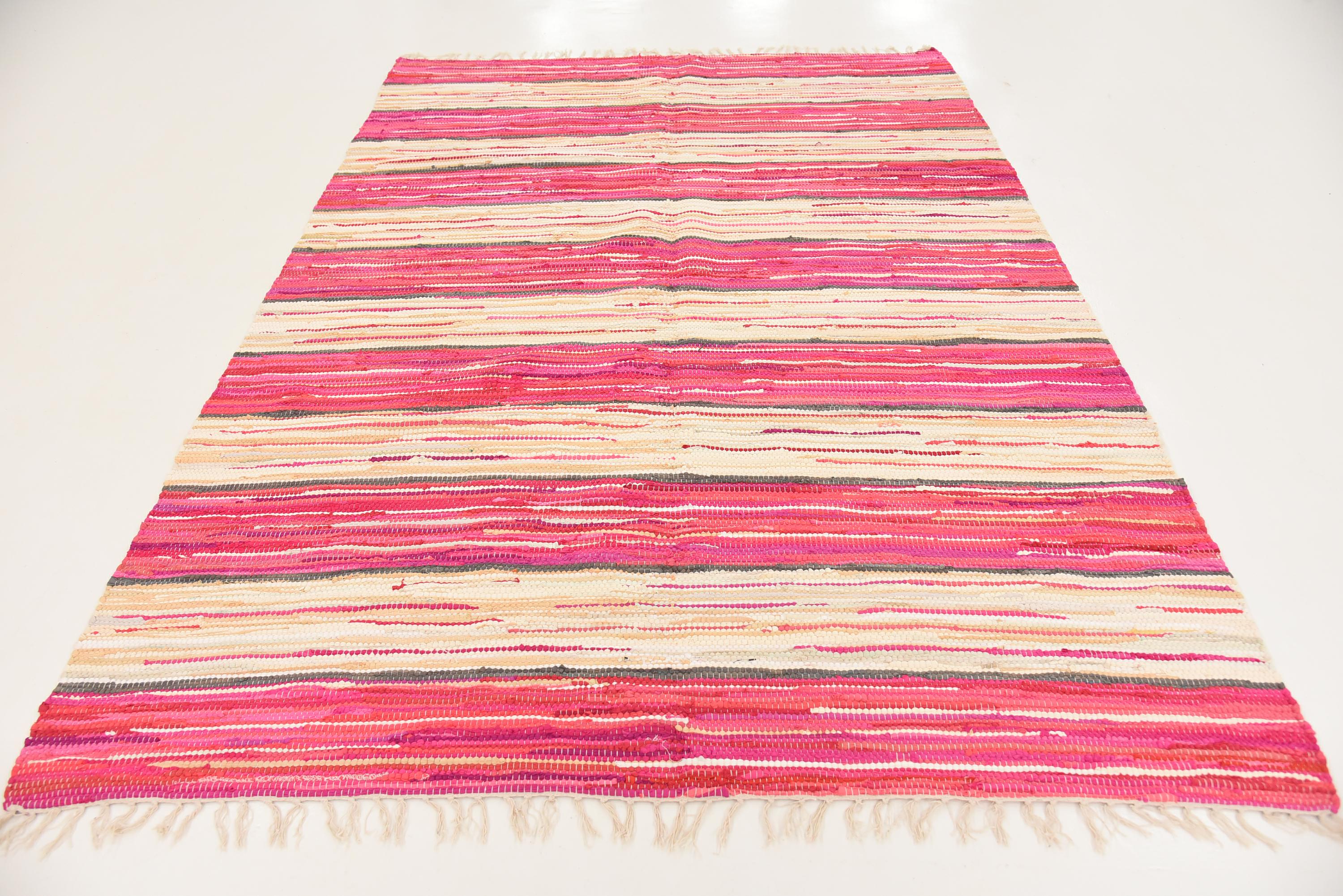 Pink 5' 7 x 7' 10 Kilim Dhurrie Rug eSaleRugs