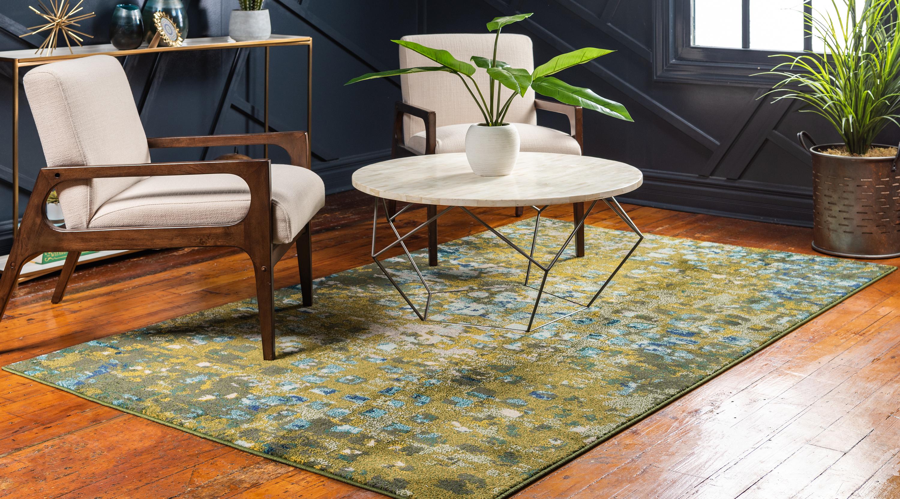 Green 4' x 6' Barcelona Rug iRugs UK