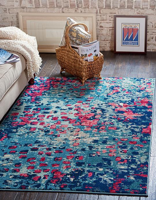 Blue 4' x 6' Barcelona Rug Area Rugs eSaleRugs