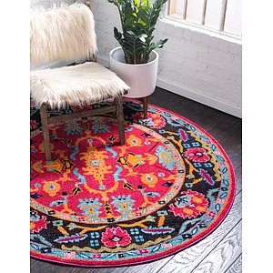 Unique Loom 8' x 8' Medici Round Rug