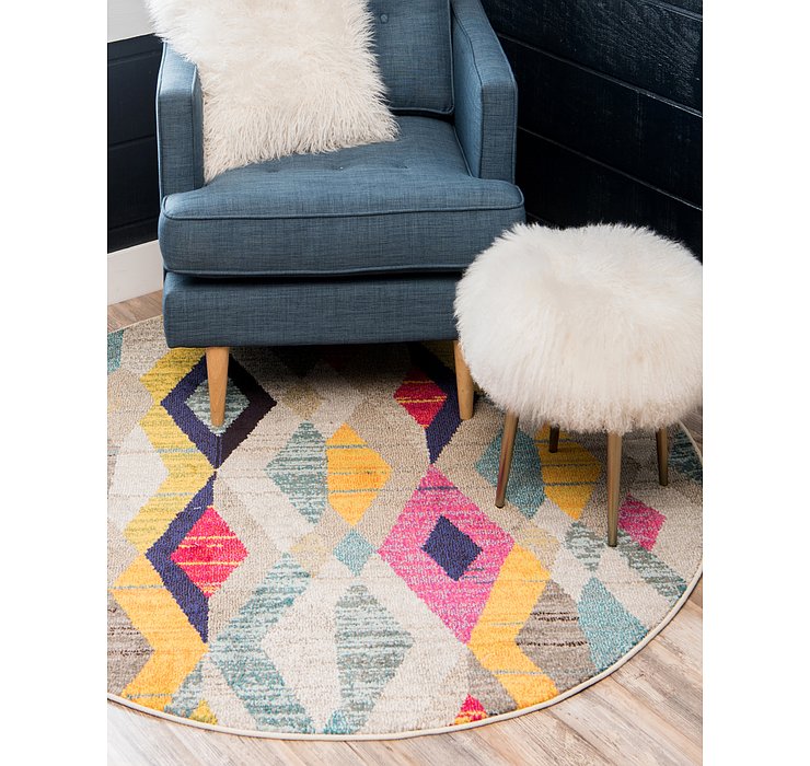 3' 3 x 3' 3 Santa Fe Round Rug