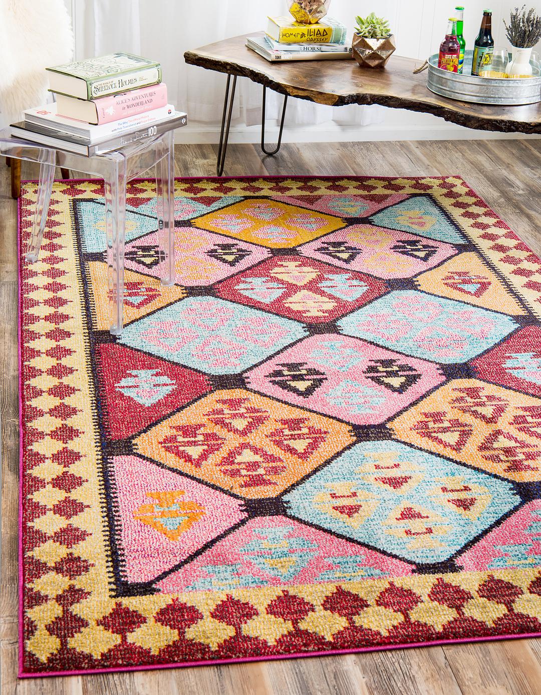 Multi 4' x 6' Santa Fe Rug Area Rugs eSaleRugs