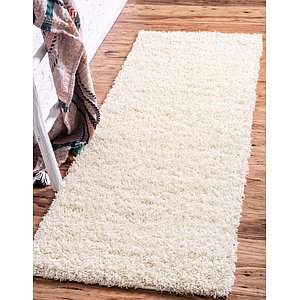Unique Loom 2' 6 x 10' Solid Shag Runner Rug