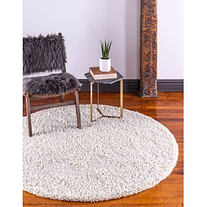 8' 2 x 8' 2 Solid Shag Round Rug