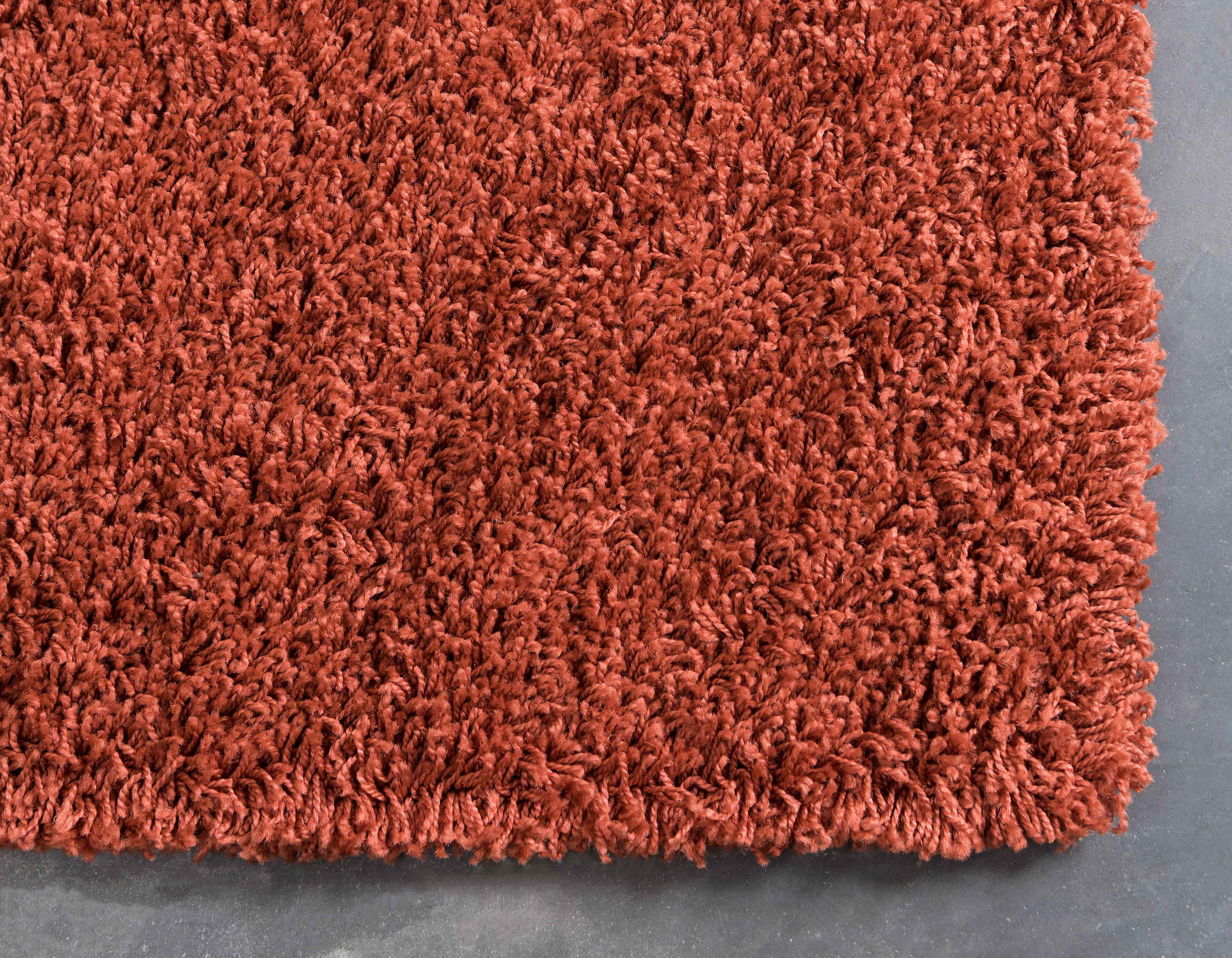 Terracotta 6' x 9' Solid Shag Rug iRugs UK