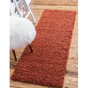 Unique Loom 2' 6 x 13' Solid Shag Runner Rug