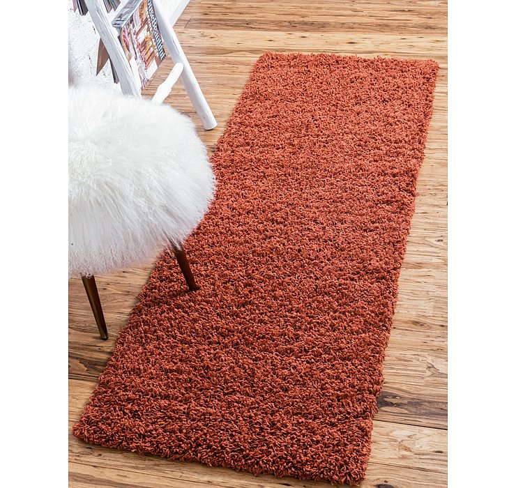 2' 6 x 19' 8 Solid Shag Runner Rug