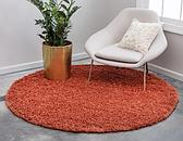 6' x 6' Solid Shag Round Rug thumbnail
