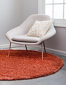 6' x 6' Solid Shag Round Rug thumbnail