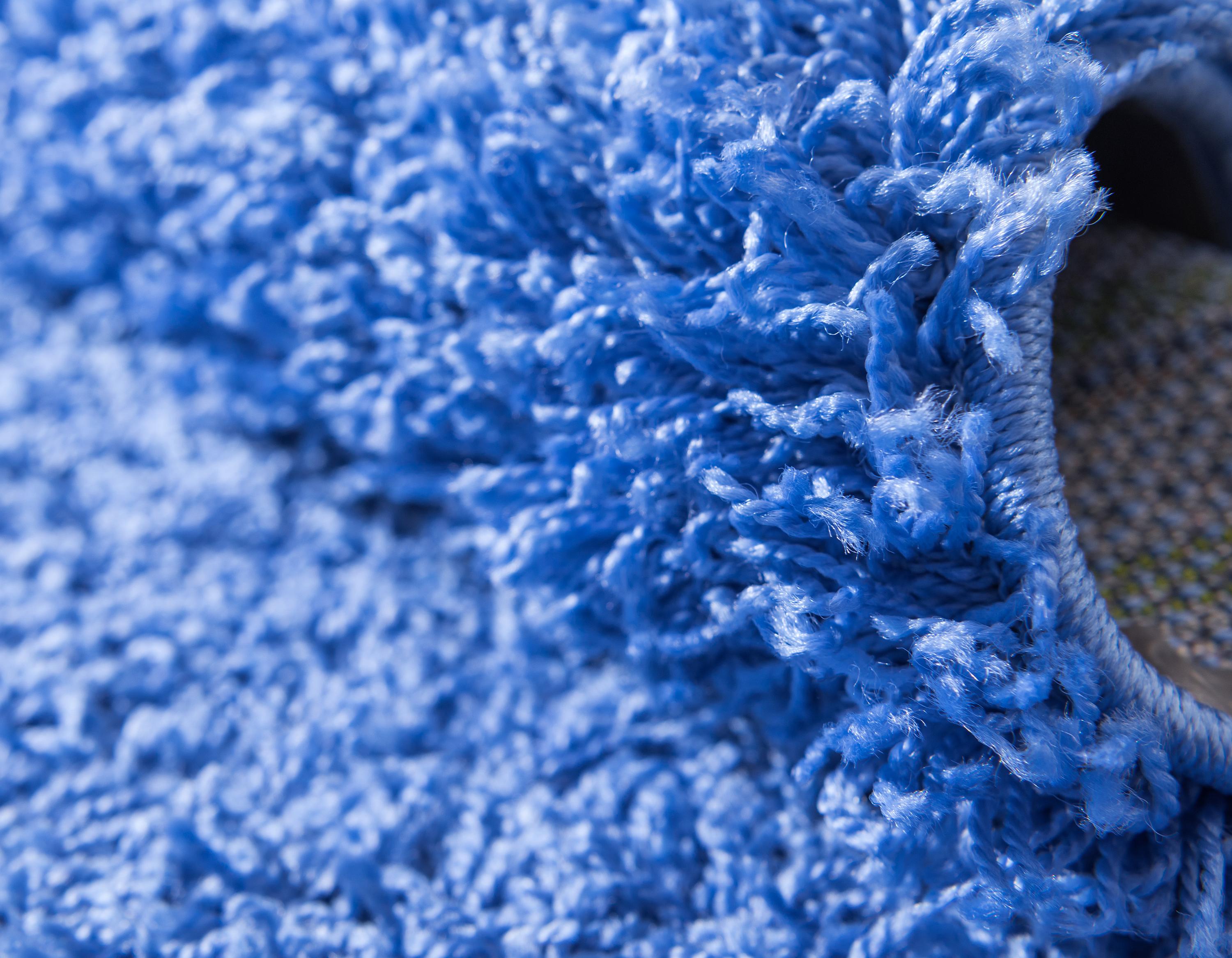 Periwinkle Blue 6' x 9' Solid Shag Rug eSaleRugs