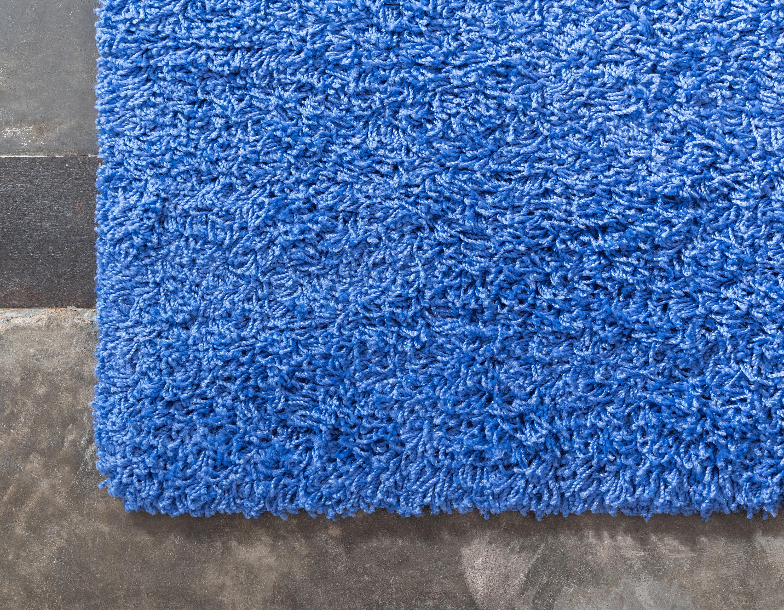 Periwinkle Blue 6' x 9' Solid Shag Rug eSaleRugs