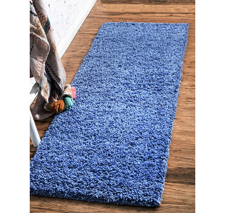 2' 6 x 16' 5 Solid Shag Runner Rug