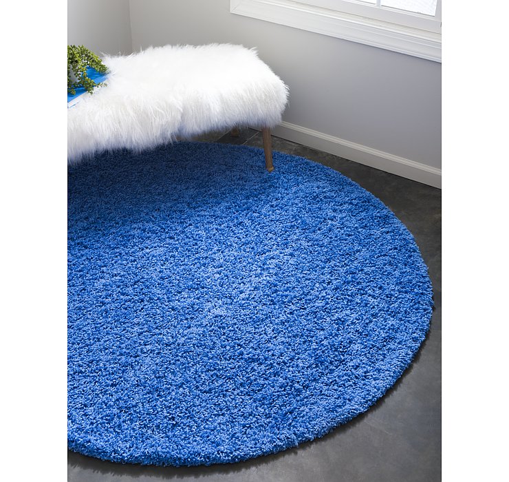 8' 2 x 8' 2 Solid Shag Round Rug