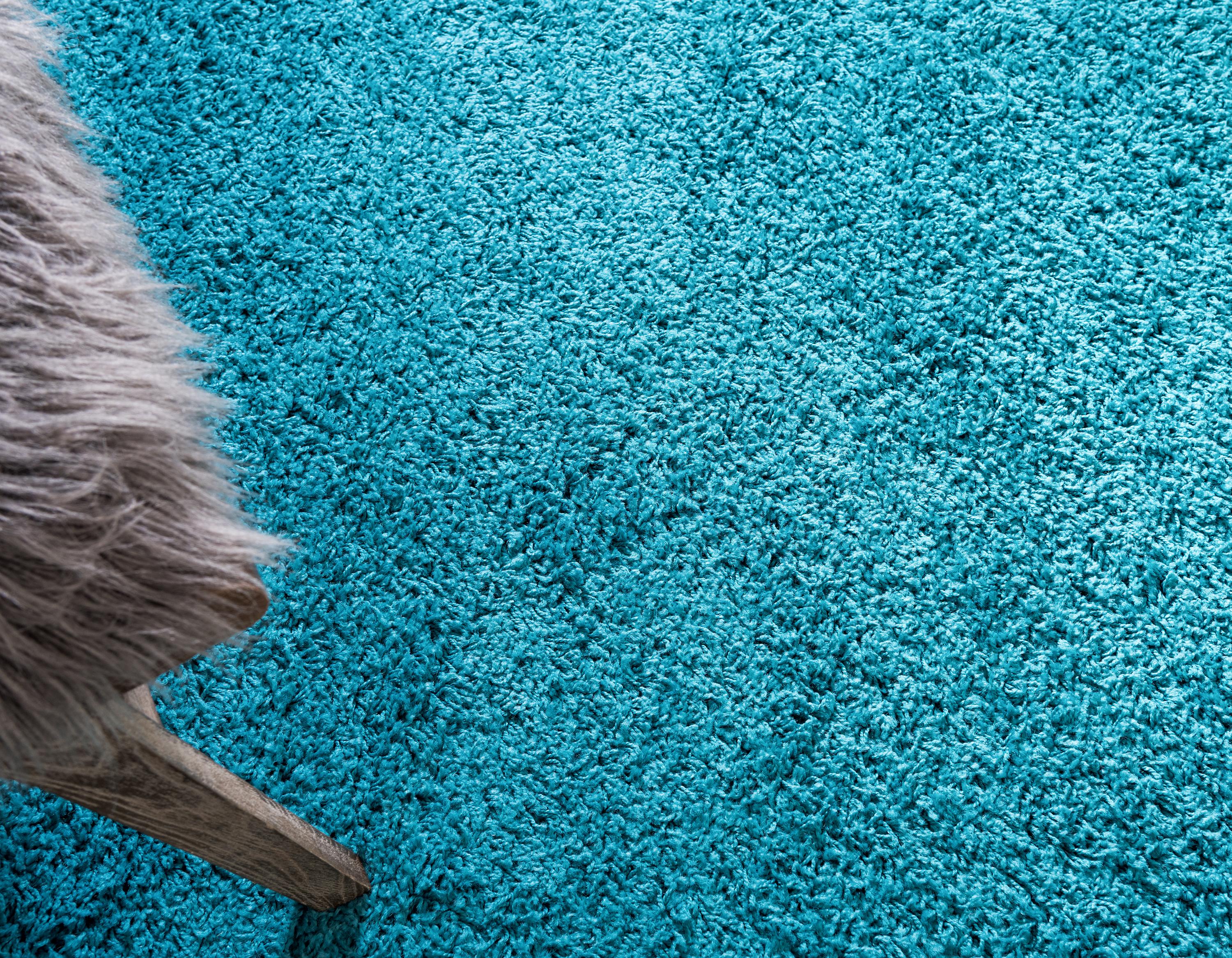 Deep Aqua Blue 5' x 8' Solid Shag Rug Rugs.ca