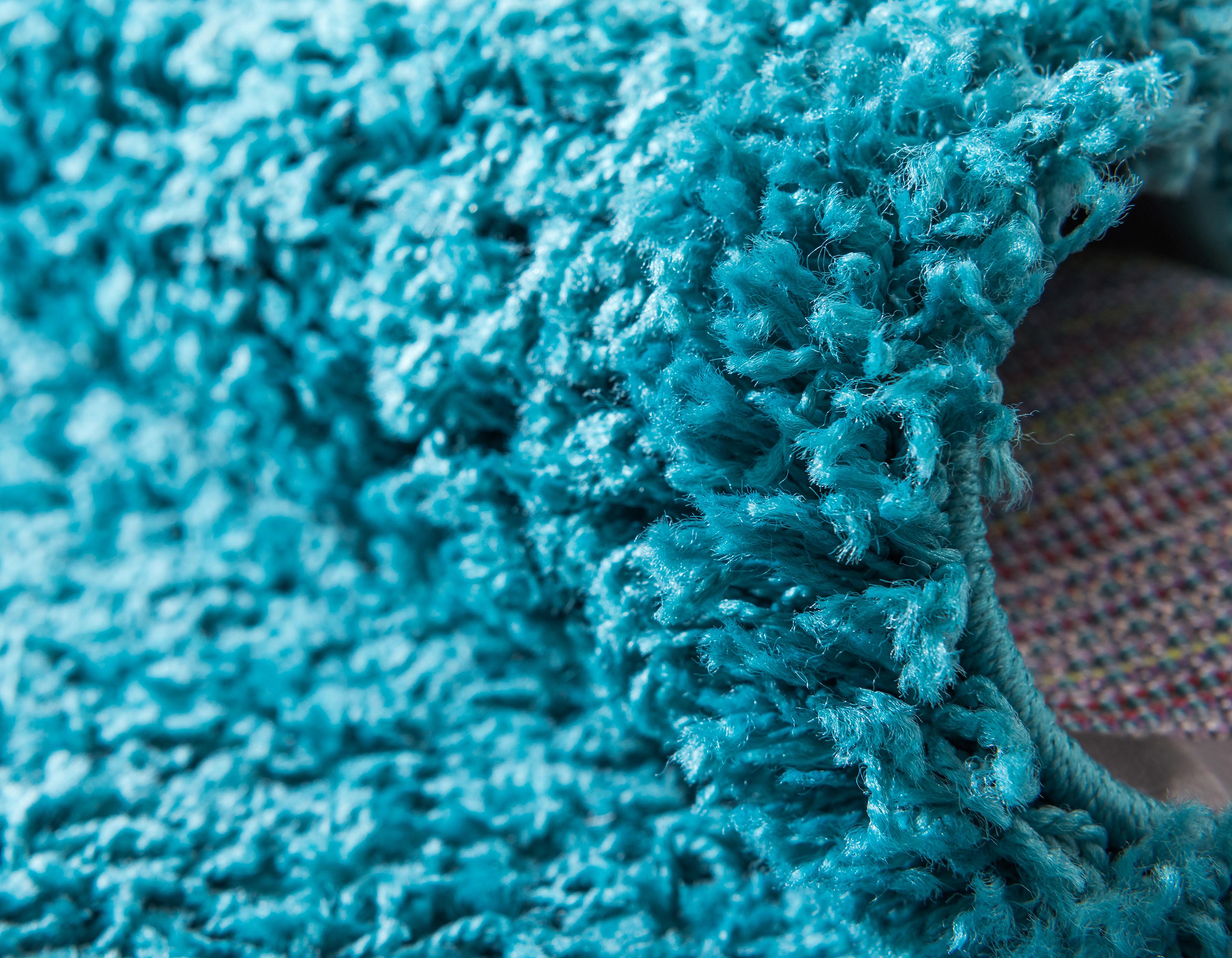 Deep Aqua Blue 5' x 8' Solid Shag Rug Rugs.ca