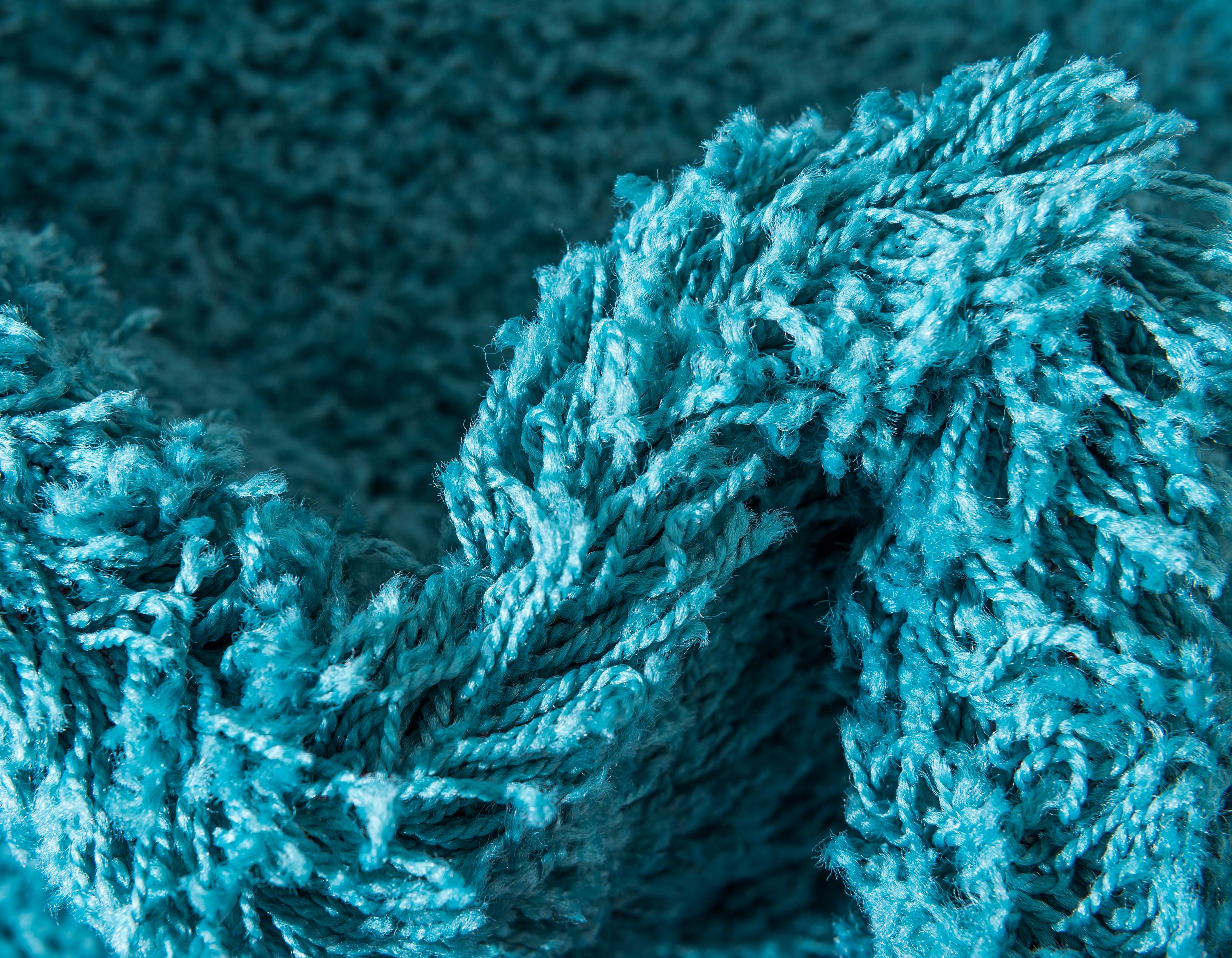 Deep Aqua Blue 5' x 8' Solid Shag Rug Rugs.ca