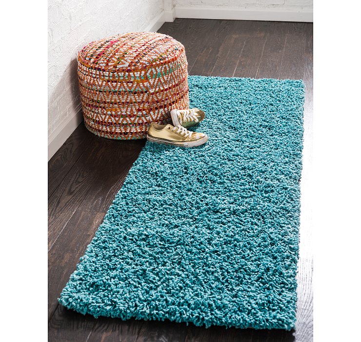 2' 6 x 10' Solid Shag Runner Rug