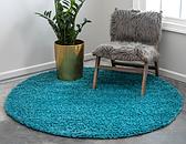 8' 2 x 8' 2 Solid Shag Round Rug thumbnail