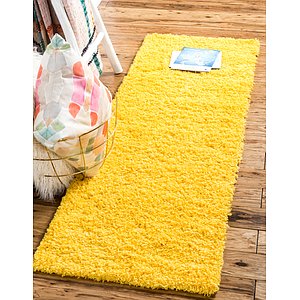 Unique Loom 2' 6 x 19' 8 Solid Shag Runner Rug