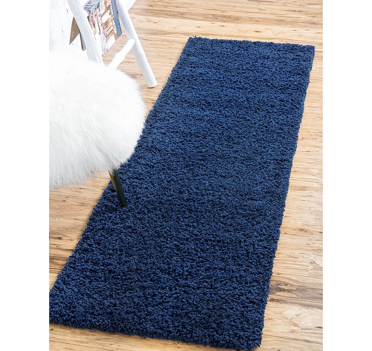 2' 6 x 16' 5 Solid Shag Runner Rug