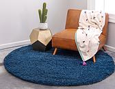 6' x 6' Solid Shag Round Rug thumbnail