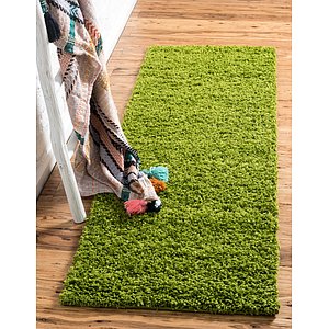 Unique Loom 2' 6 x 16' 5 Solid Shag Runner Rug